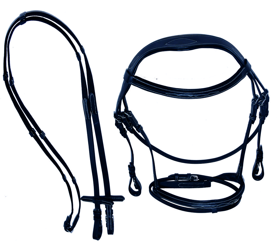 EAR CUT SHAPED LEATHER BRIDLE                                                    ( LSBD-5000 )