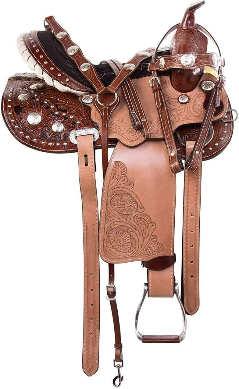  Western Saddle with Black Soft Leather Seat ( LSWS-3010 ) 