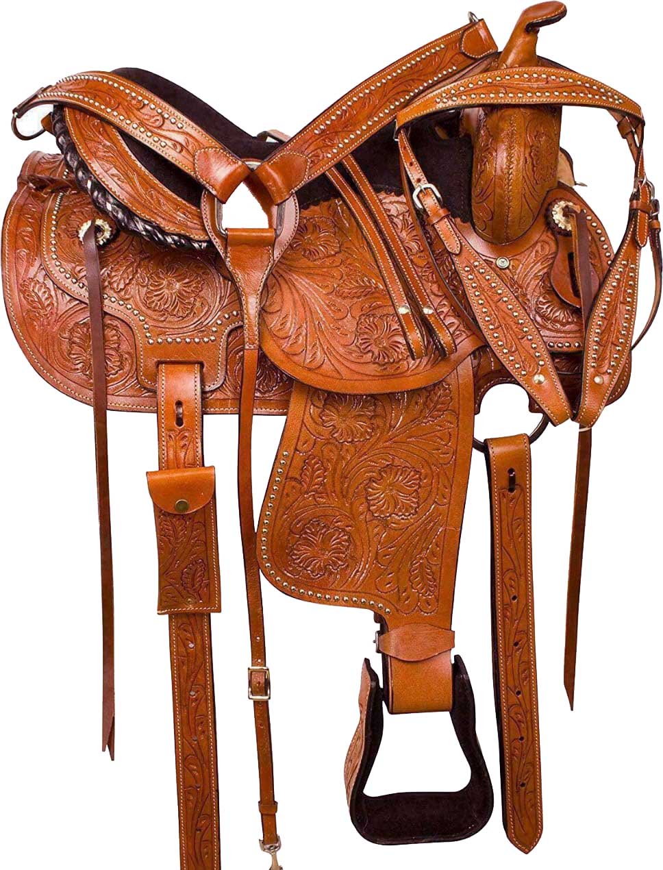 Western Saddle with Black Suede Leather Seat  ( LSWS-3003 )