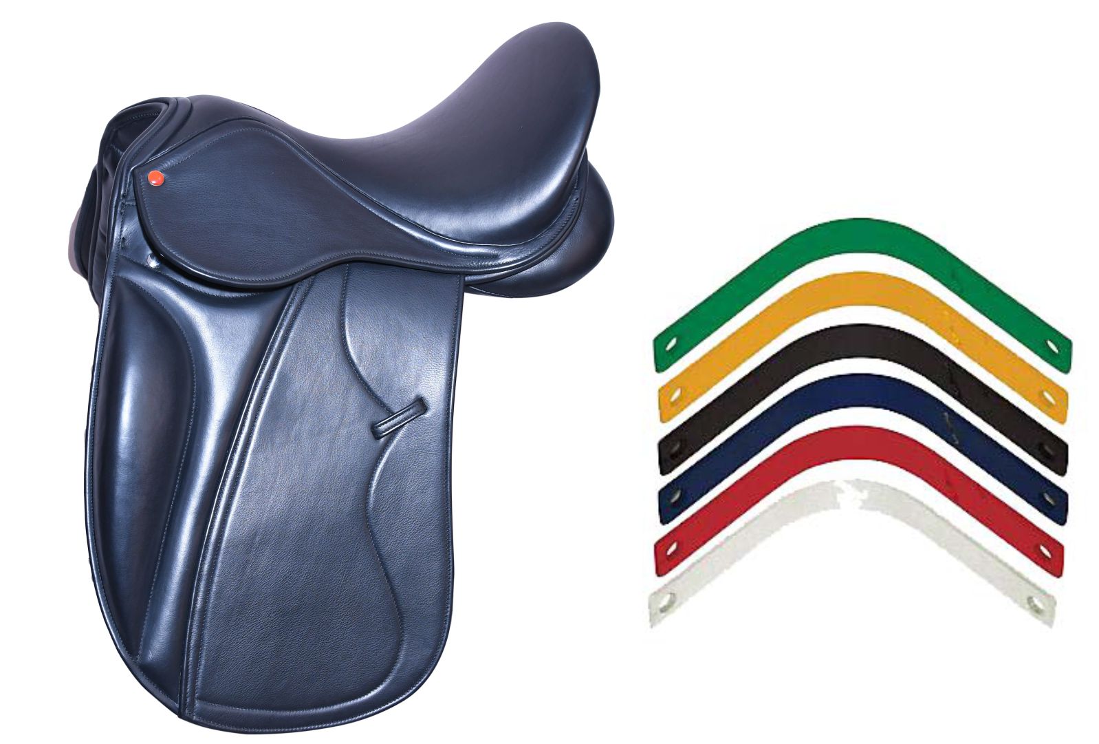 PREMIUM DRESSAGE SADDLE WITH CHANGEABLE  GULLET ON BOLT TREE - LSDS-5001 B