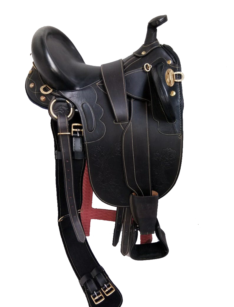 Leather Stock Saddle with Horn ( LSSS-4000 )