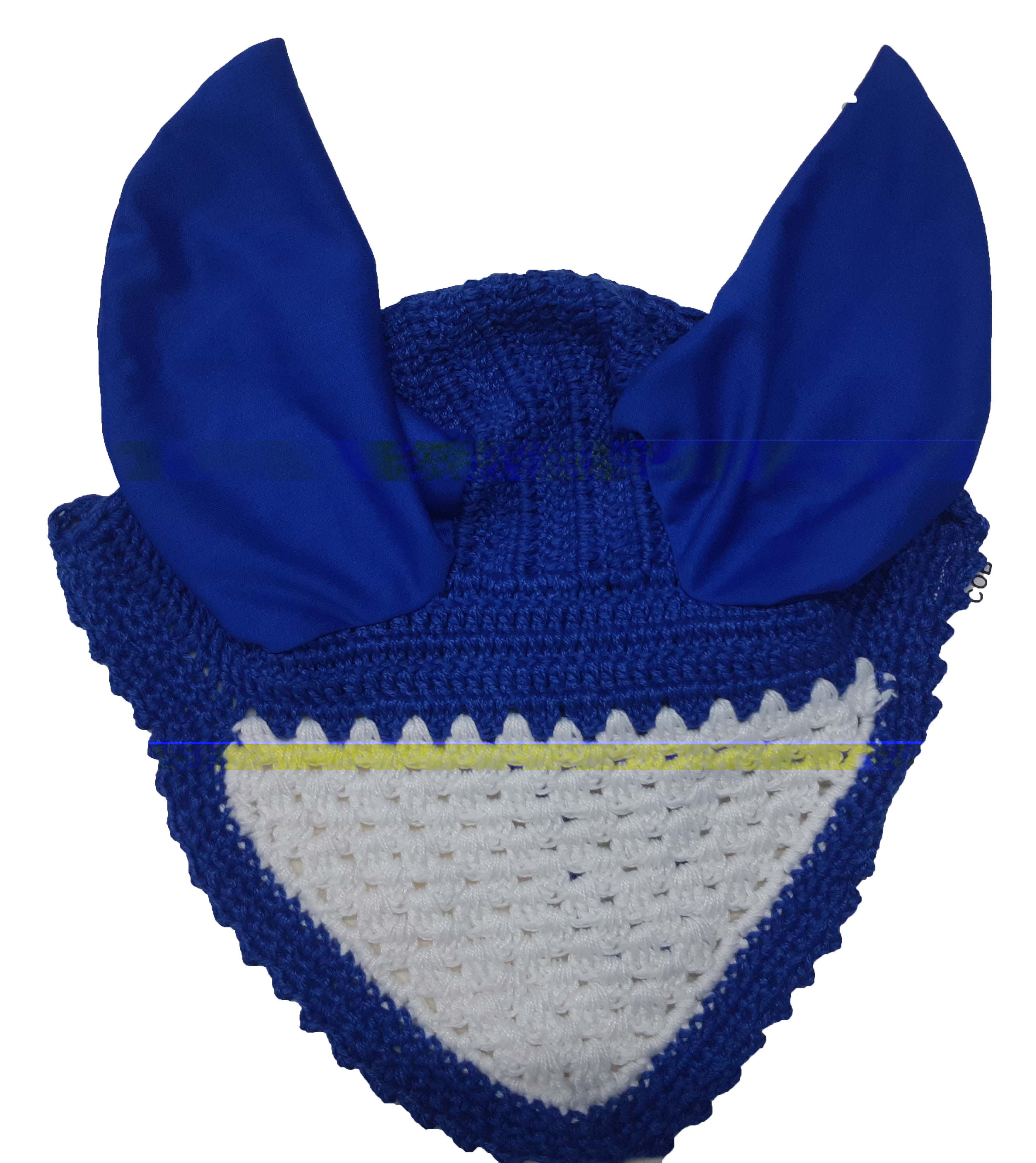 ROYAL BLUE/ WHITE EAR BONNETS - (702-6000)