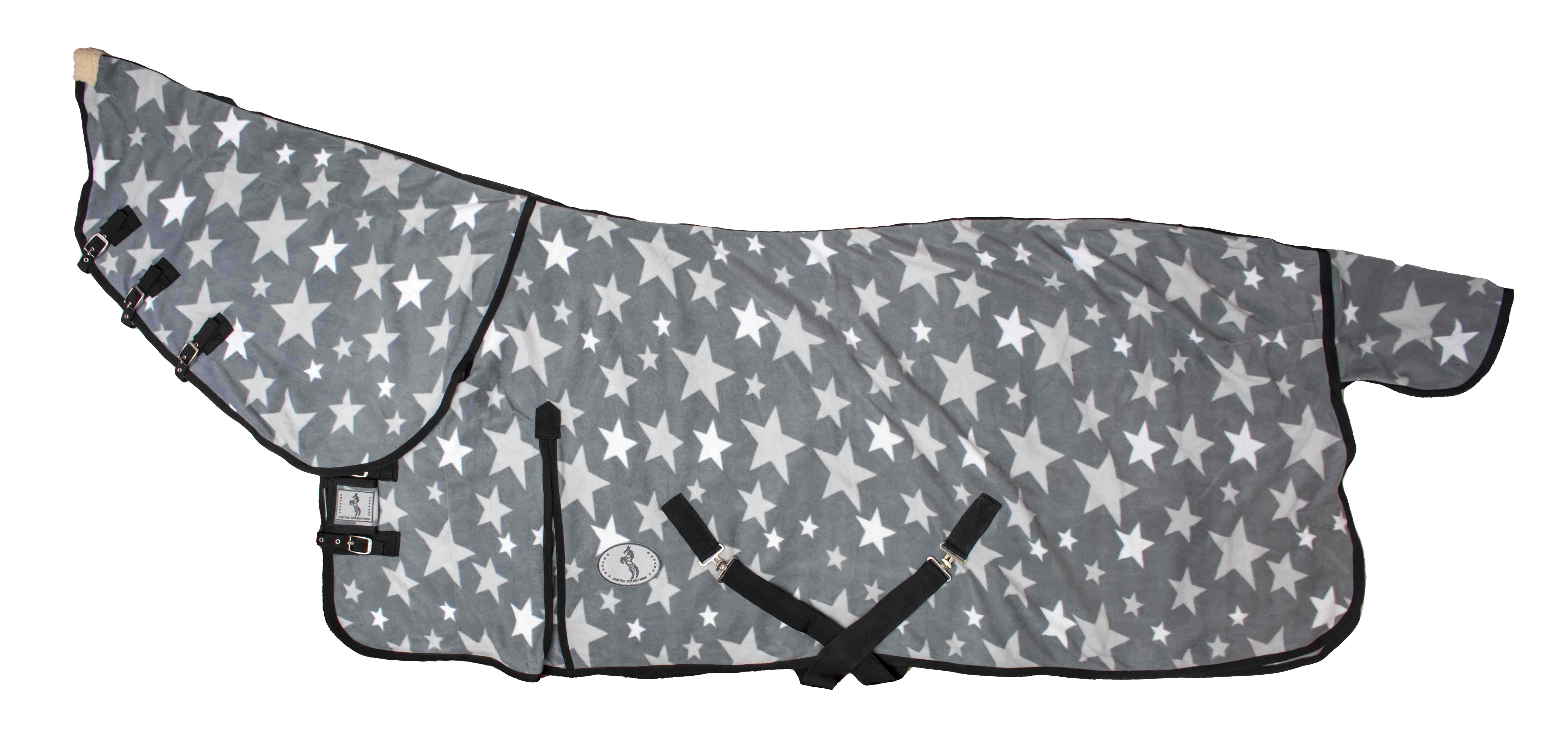 COMBO POLAR FLEECE RUG STAR PRINT (101-5009 A)